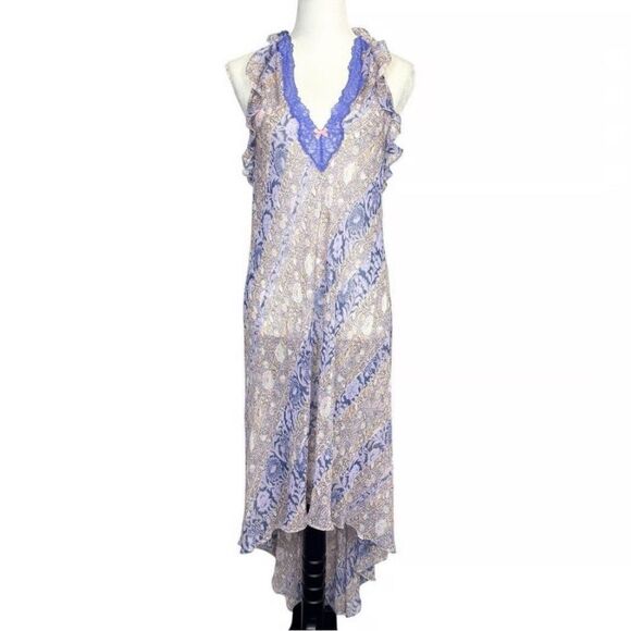 Victoria's Secret Purple Women's Chemise slip dress halter sheer intimates sexy - Picture 8 of 8